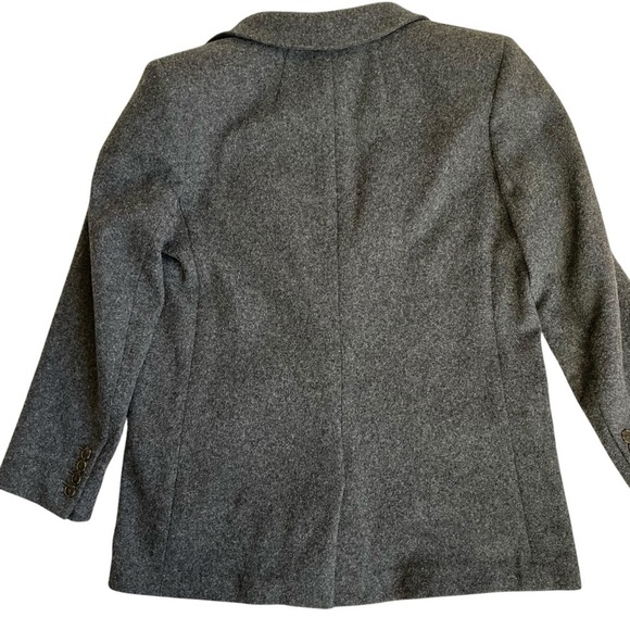 J. Crew Alfie Italian Wool Knit Blazer Jacket Charcoal Grey Heather Office Sz 6P - Picture 11 of 16